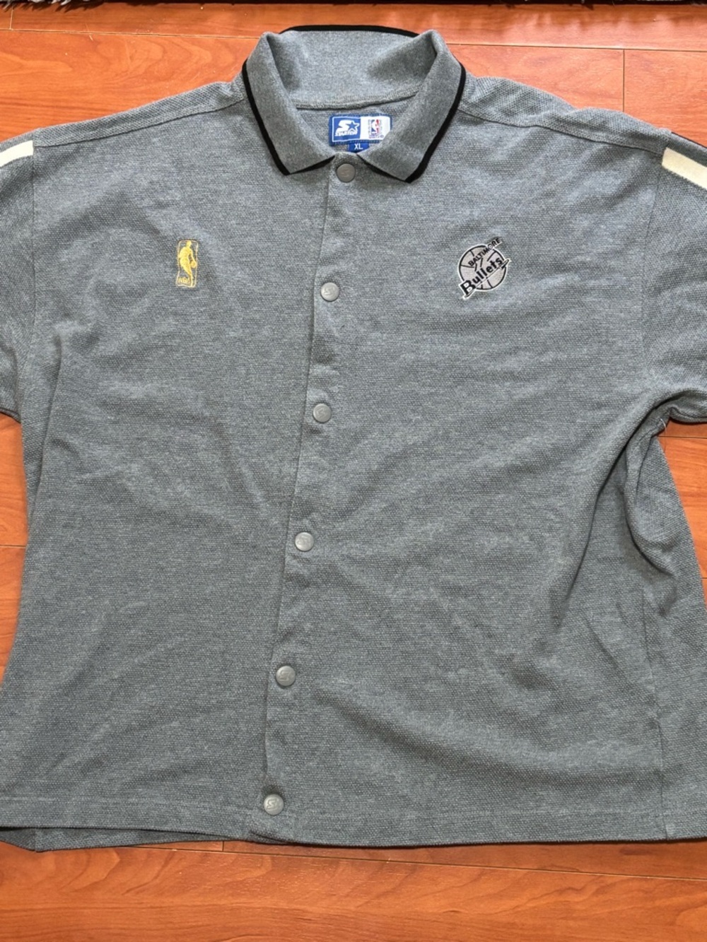 VINTAGE Starter NBA Bullets Polo Button-Up Shirt